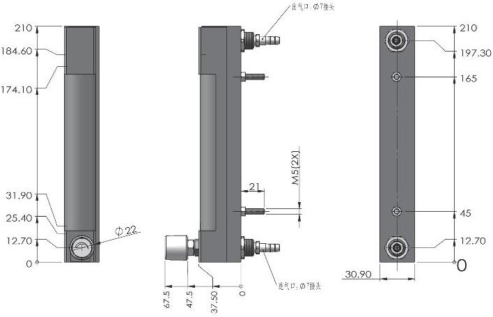 Wondcon WME FA-021 Single-Tube Flowmeter